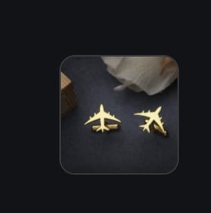 Customer photo review of Cufflinks Aeroplane - Goldplated