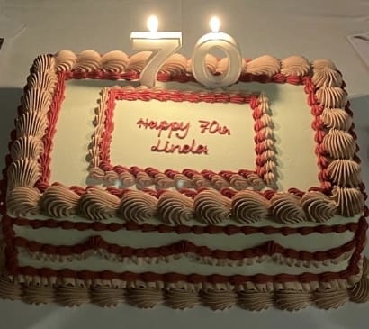 Customer photo review of classic sheet cake