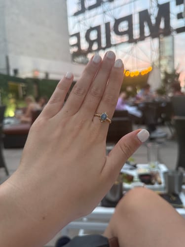 Customer photo review of Lady Lourdes Ring in French blue