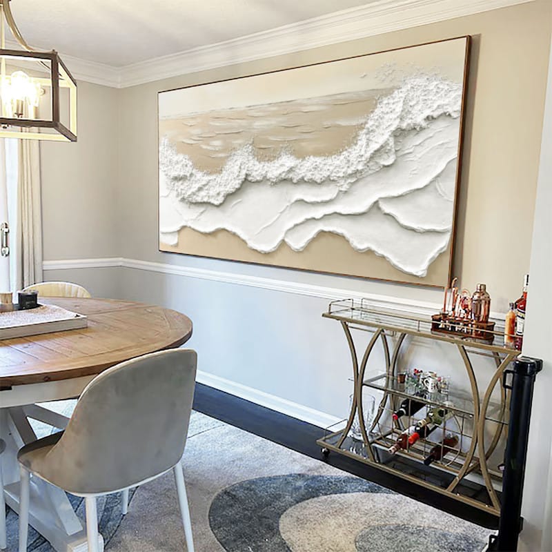 Customer photo review of Ocean And Sky Textured Painting Canvas #OS039