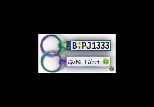 Customer photo review of Kennzeichen Schlüsselanhänger Mini Nummernschild Metall