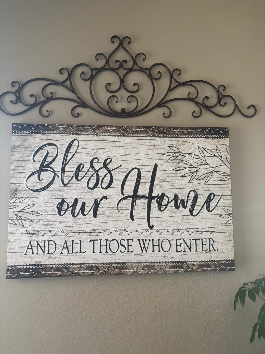 Customer photo review of "Bless Our Home And All Those Who Enter" Premium Canvas