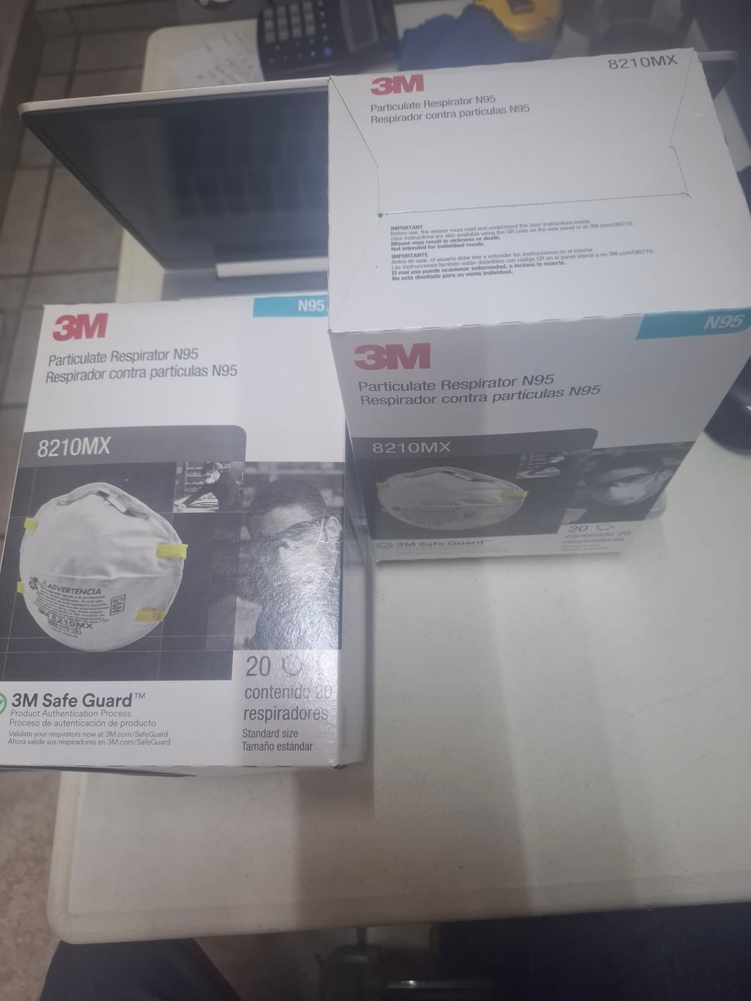 Customer photo review of 3M 8210 Respirador Cubrebocas N95, Caja De 20 Piezas