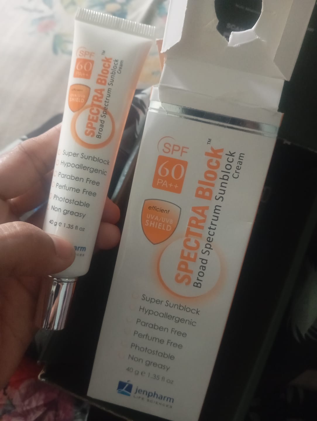 Customer photo review of Spectra Block SPF60