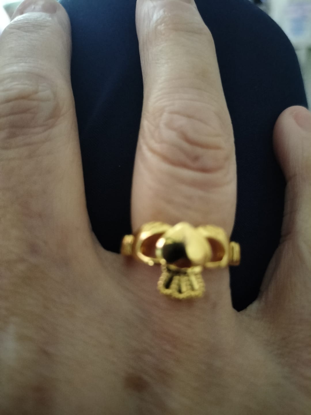 Customer photo review of 14K Gold Signet & Stacking Ring Set