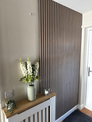 Customer photo review of Acoustic Slat Wall Panel - Walnut