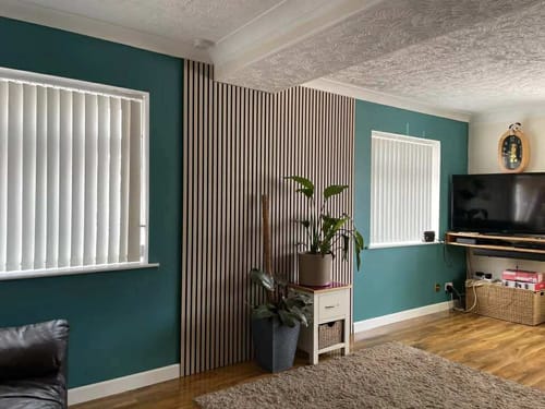 Customer photo review of Walnut Wood Panel | Luxury 3-Sided Wood Veneer