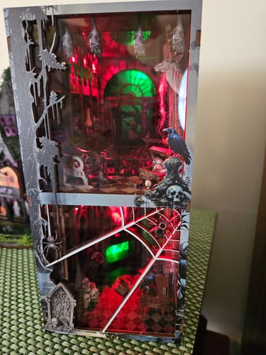 Customer photo review of Haunted Mansion DIY Wooden Book Nook Shelf Insert