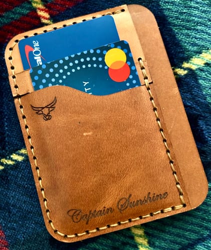 Customer photo review of Mansfield Minimalist Wallet