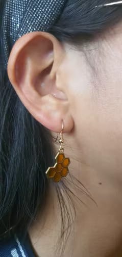 Customer photo review of "Bee & Bloom" Earring Set