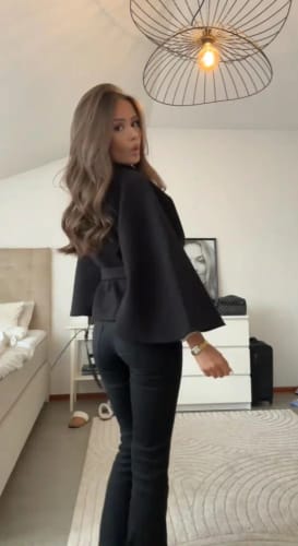 Customer photo review of Mantello | Cape Jacket Black