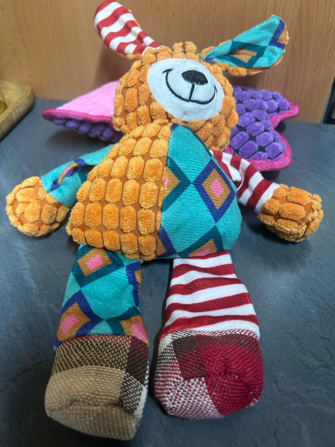 Customer photo review of Jouet en peluche pour animaux de compagnie, Puzzle pour chat et chien, animaux mignons, résistant aux morsures, interactif, grinçant, nettoyage des dents de chien, jouet à mâcher, fournitures pour animaux de compagnie
