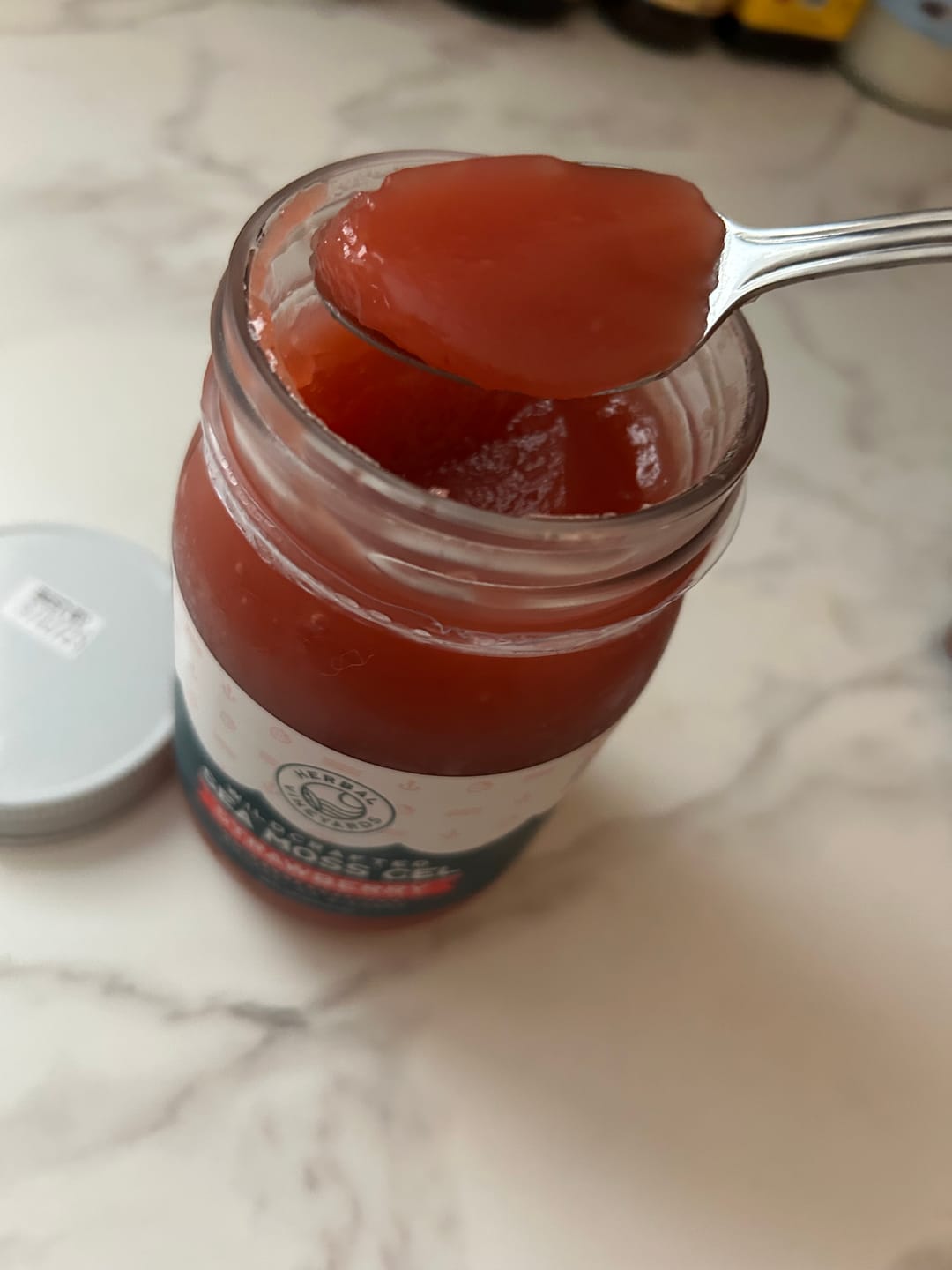 Customer photo review of EXCLUSIVE STRAWBERRY SEA MOSS GEL