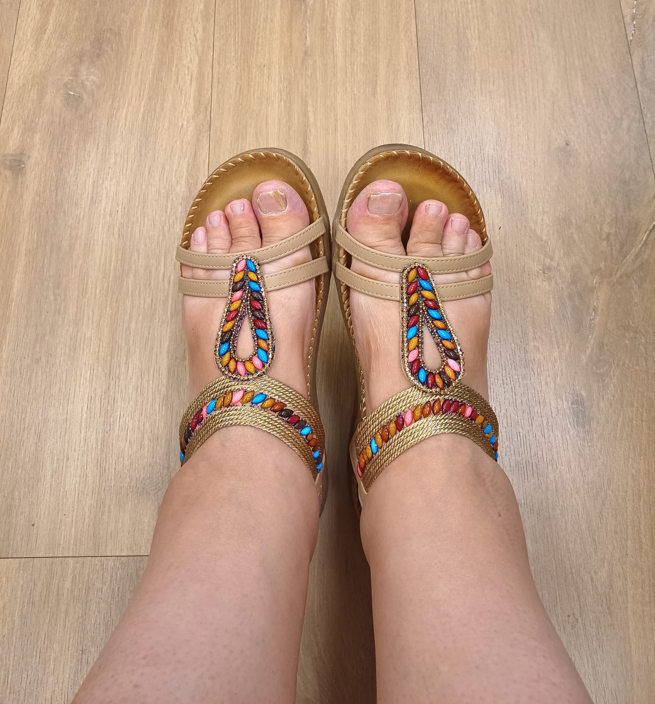 Customer photo review of Cherry Blossom Breeze Sandals