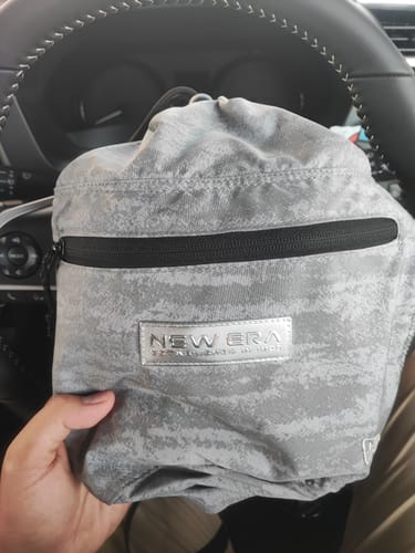 M. A. review of Comic Space Sliver Gray Drawstring Shoulder Bag image 1 out of 1