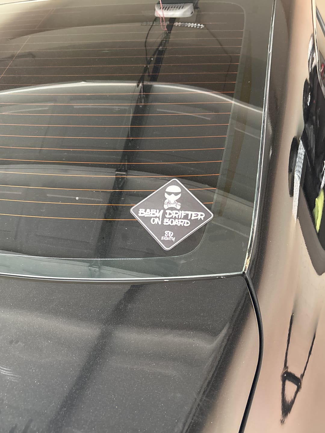 Customer photo review of 80Eighty® Baby On Board Sticker