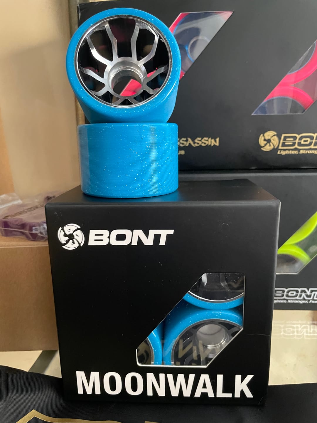 Customer photo review of Bont Moonwalk Roller Skate Wheels – 64mm 96A Indoor