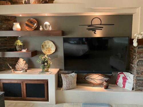 Customer photo review of Décoration murale en métal - Coucher du soleil (SUN.01)