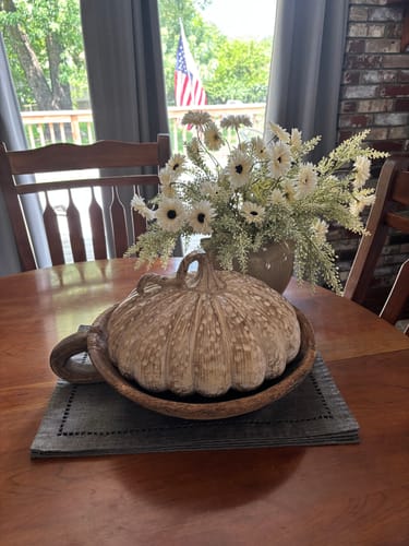Customer photo review of Textured Harvest Pumpkin | Cream