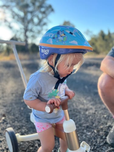 Customer photo review of Toddler Push Trike with Parent Handle 5-in-1 Kids Trike Balance Bike