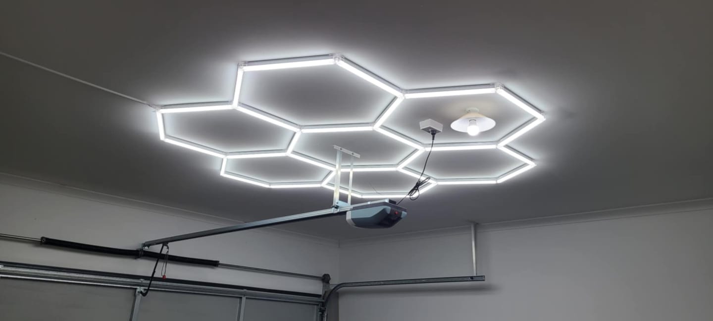 Customer photo review of 5 X GRID Customised Hexagon LED Lights ATL35 Australian Certified!