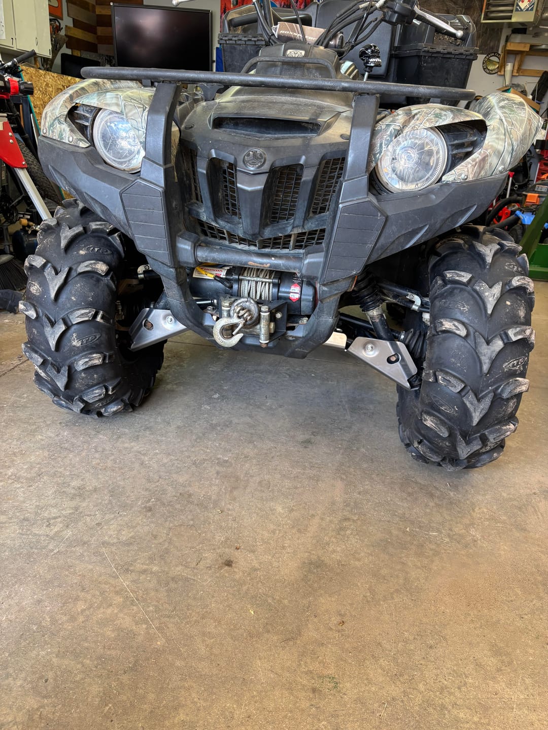 Customer photo review of A-arm & CV Boot Guard Kit — Yamaha Grizzly 550/700 (2007+)