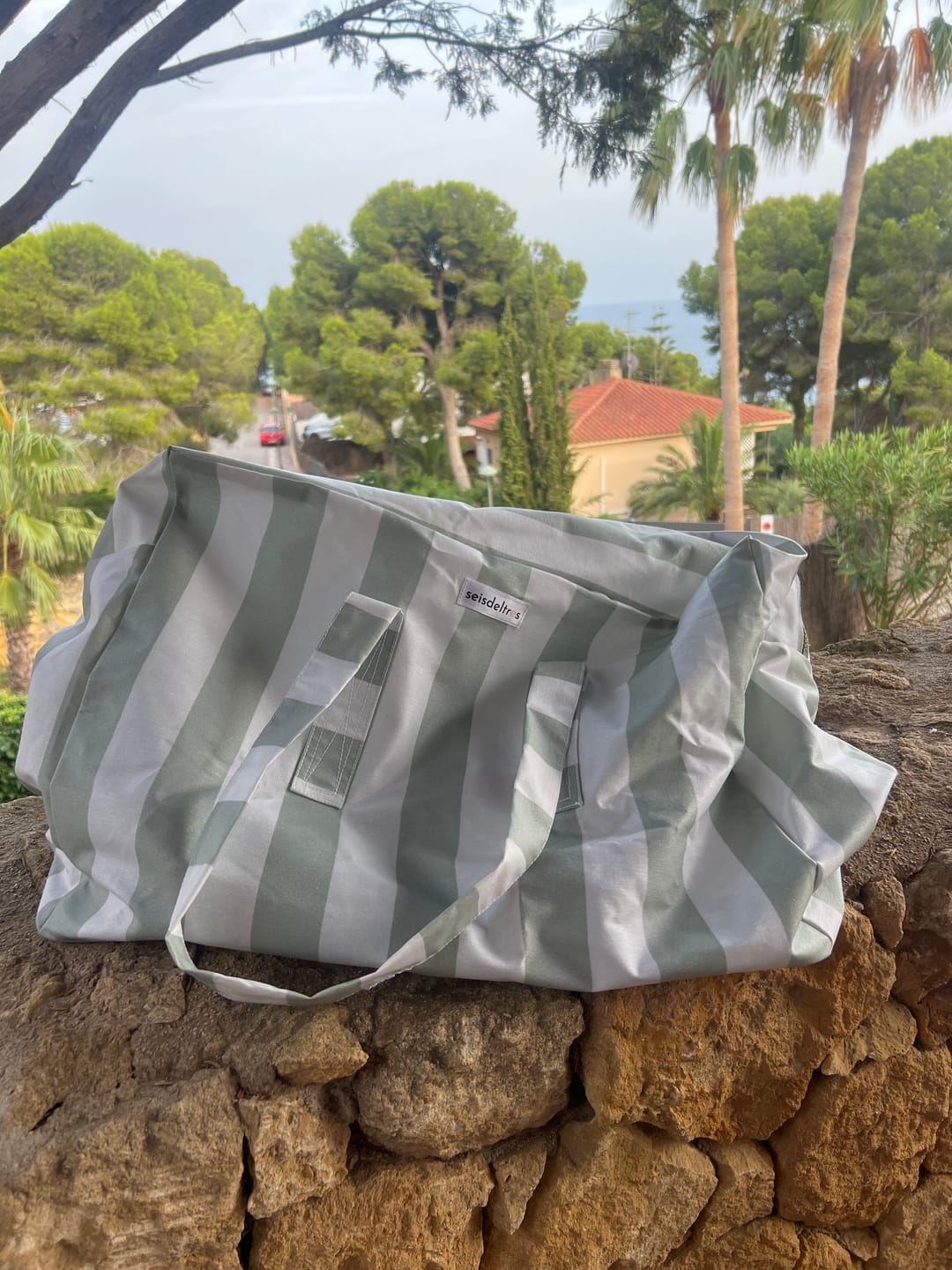 Customer photo review of Bolsa MyBigBag Rayas Verde