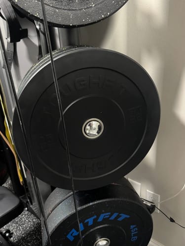 Customer photo review of ToughFit Black Olympic Weight Plates Bumper Plates Set