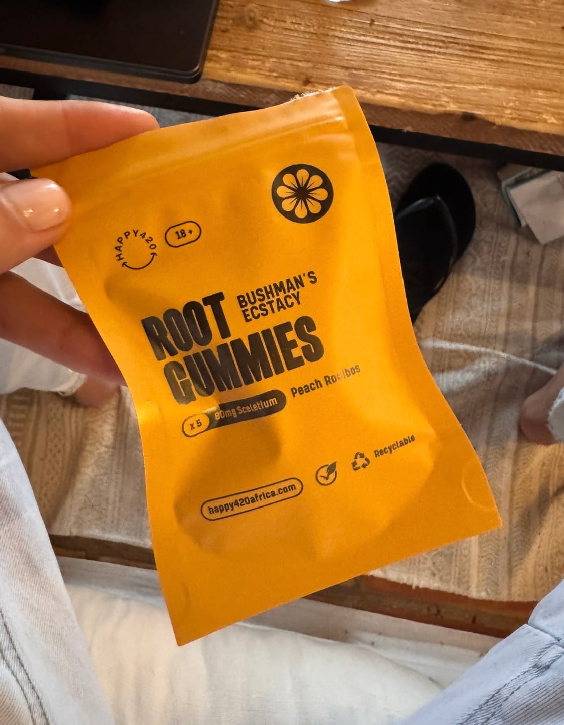 Customer photo review of Root Gummies – Peach Rooibos