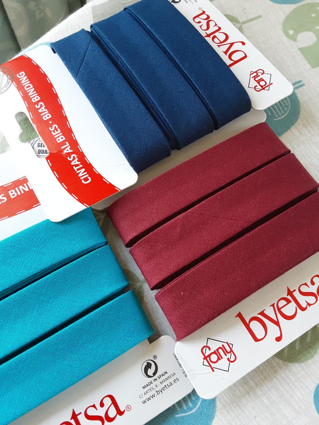 Customer photo review of Plain Polycotton Bias Binding Tape - 5 metres