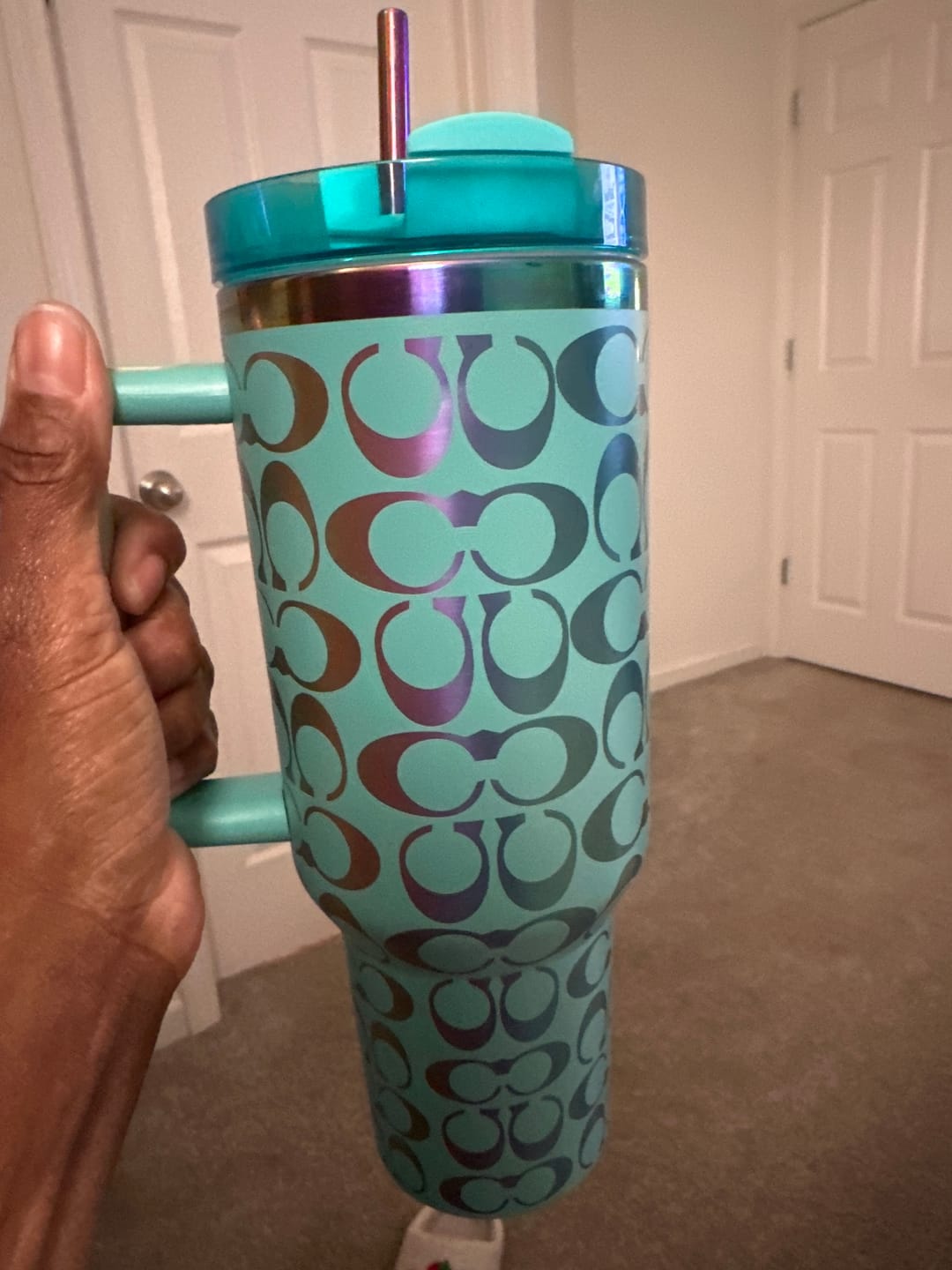 Customer photo review of Designer Holographic In-Car Insulated Cup 40OZ