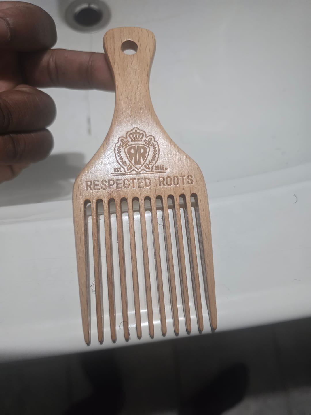 Customer photo review of Wooden Pick (or comb)