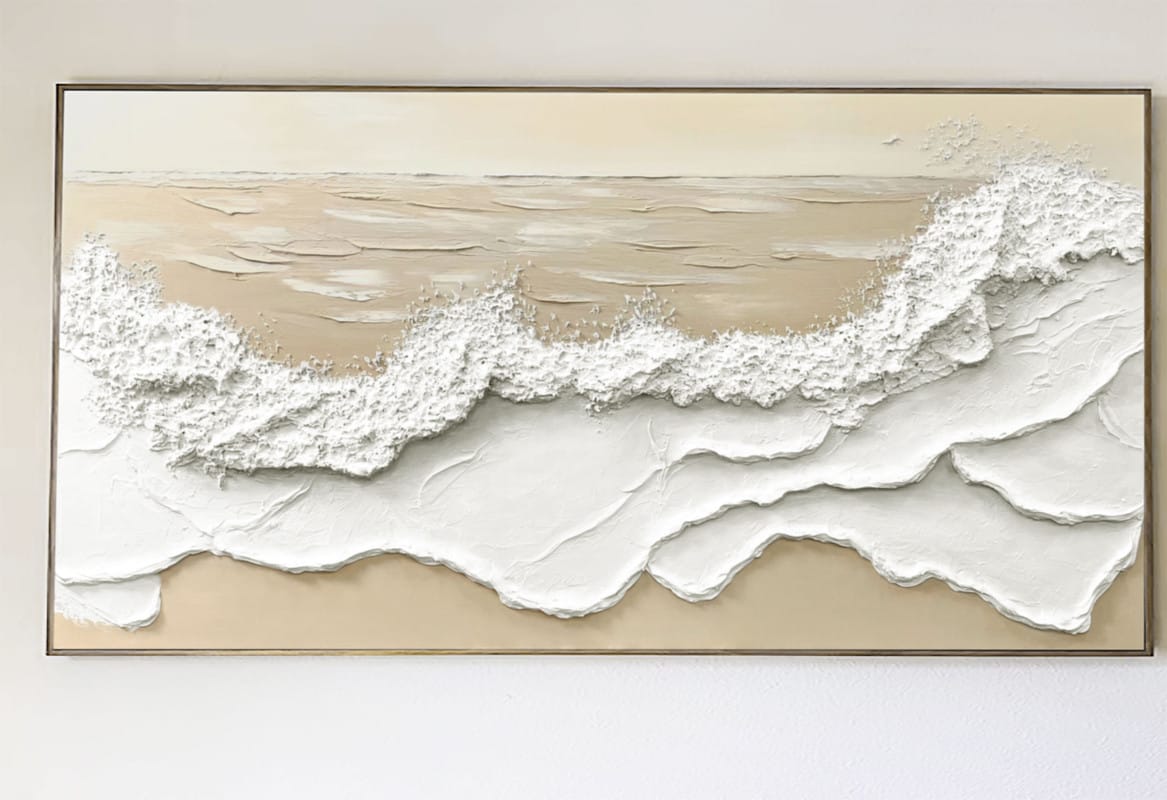Customer photo review of Ocean And Sky Textured Painting Canvas #OS039