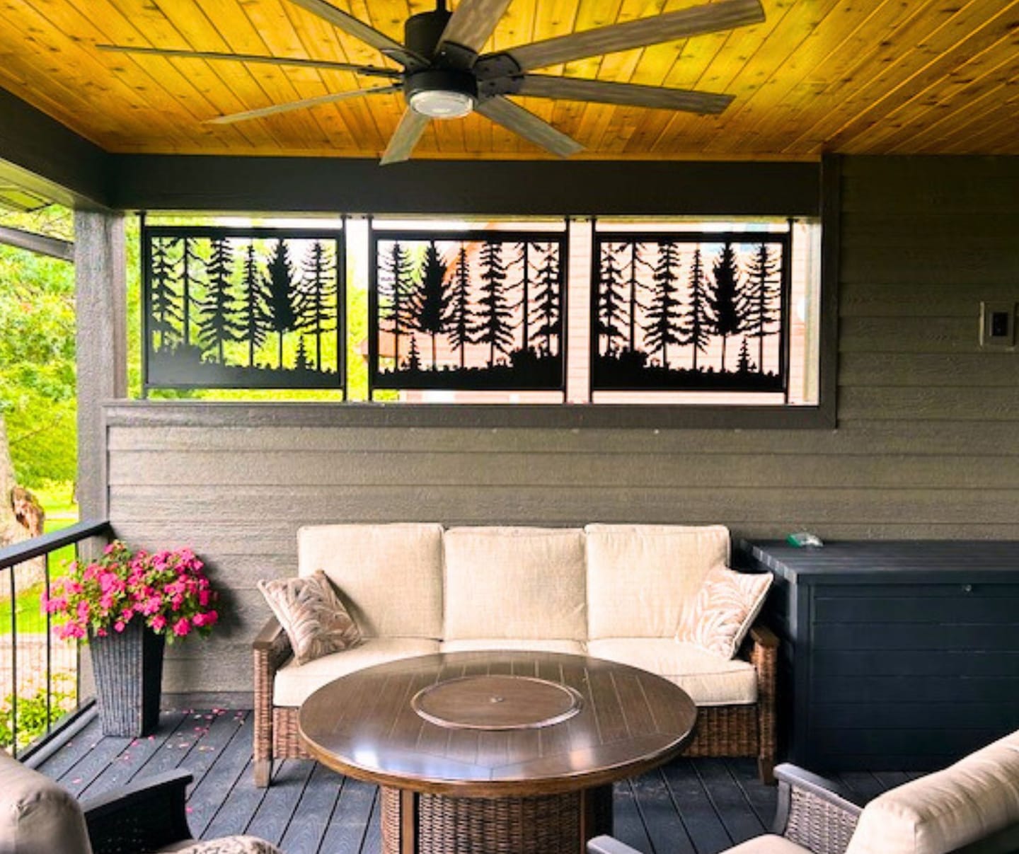 Customer photo review of Forest Landscape Railing Panel Insert