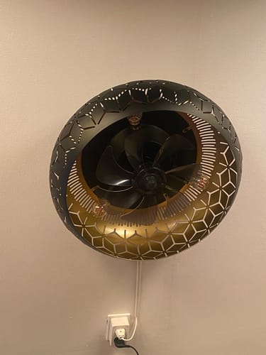 Customer photo review of Plafondventilator Elynn - Met Lamp - Mat Zwart