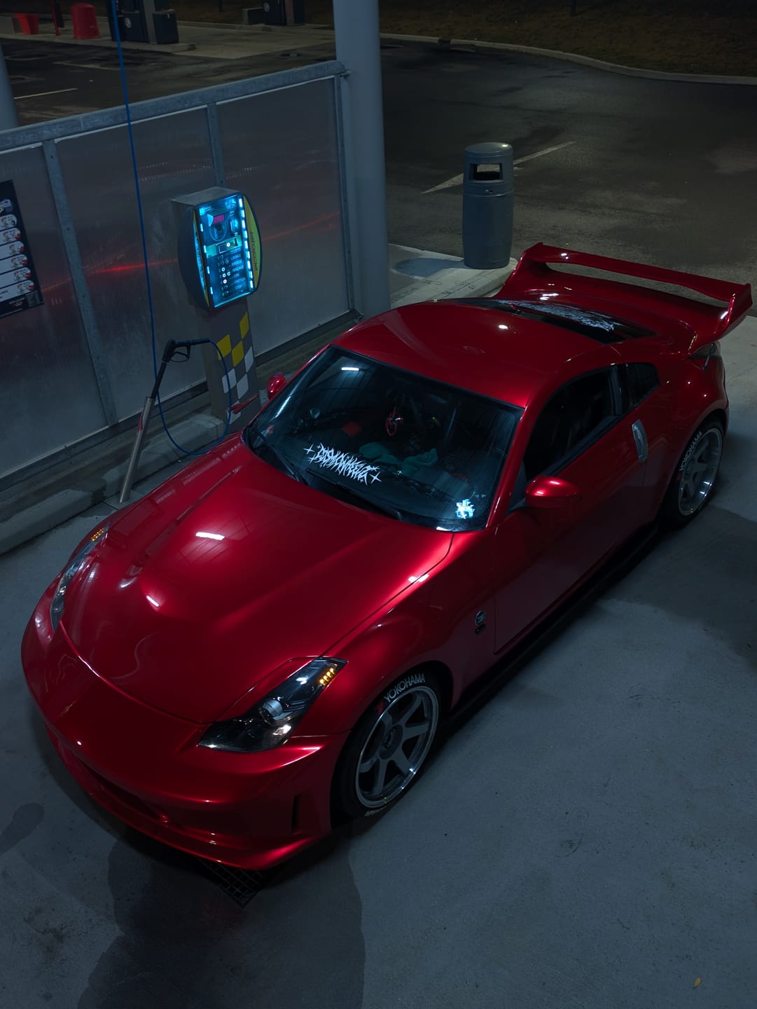 Customer photo review of Glossy Metallic Vampire Red Vinyl Wrap