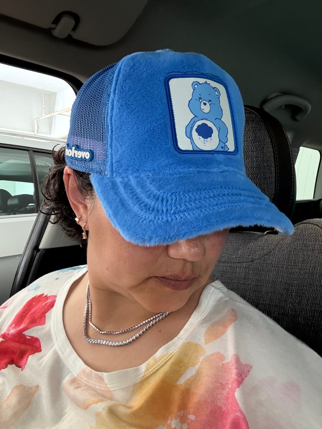 Customer photo review of OVERLORD X Care Bears:  Grumpy Bear Trucker Cap