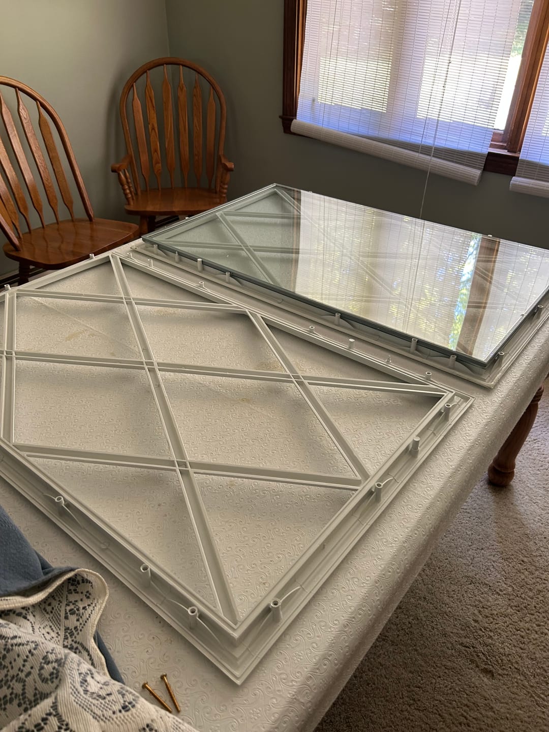 Customer photo review of Clear Diamond Grid Glass and Frame Kit (Half Lite)