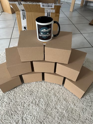 Customer photo review of Chrom-Tasse Becher mit Logo Spiegel-Effekt Tasse mit Logo bedruckt 325ml Firmenlogo