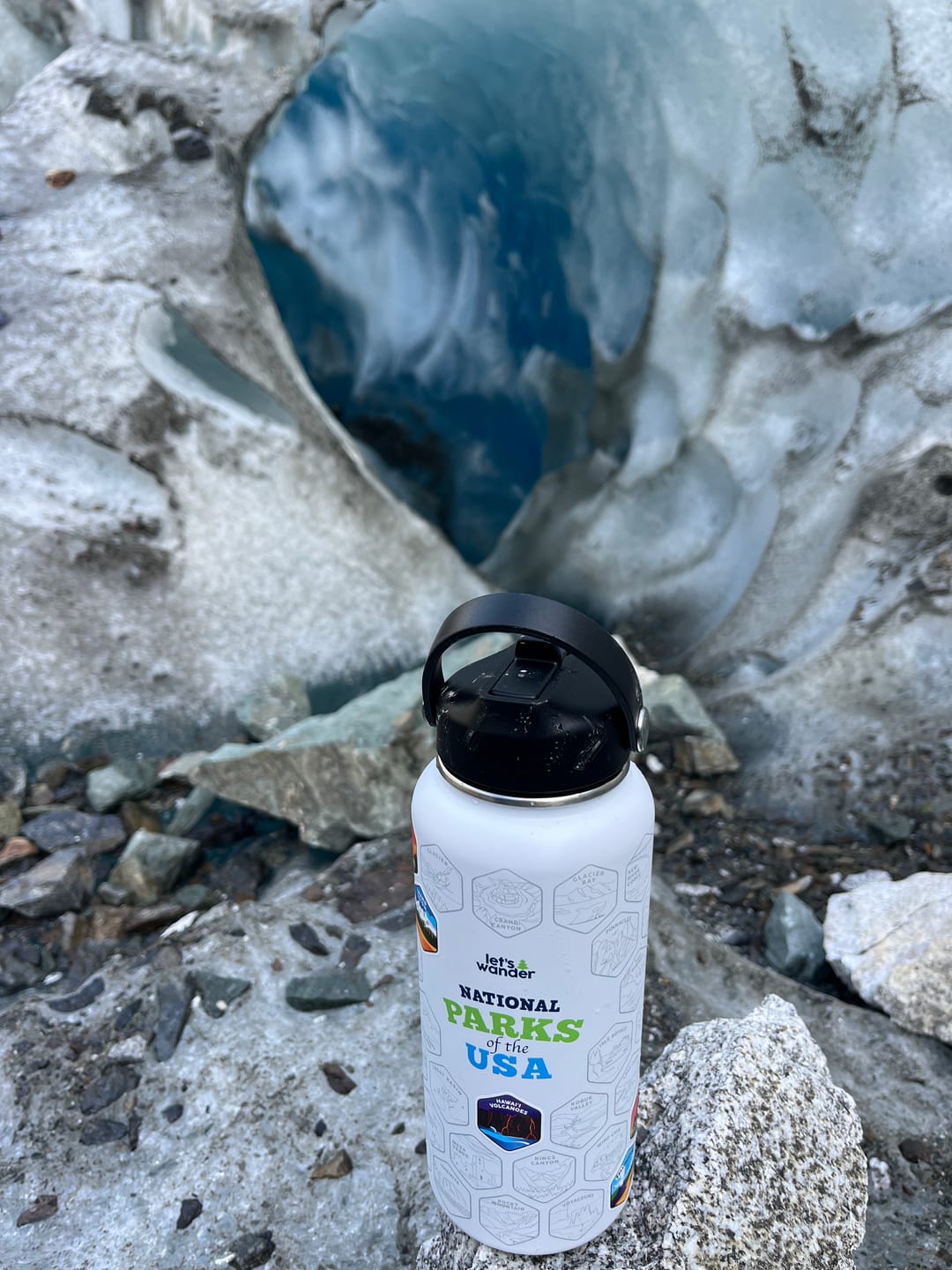 Customer photo review of Lets Wander™ National Parks Water Bottle + Stickers