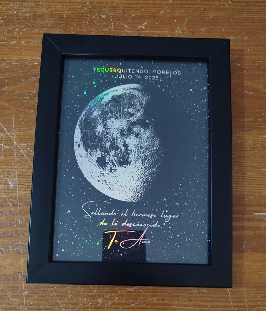 Customer photo review of Mapa Lunar Holográfico