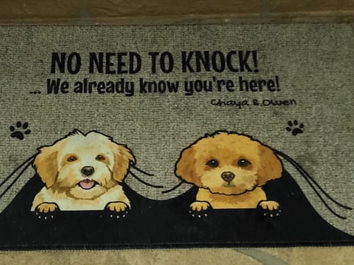 Customer photo review of Together with our pet - Personalized Phone Case