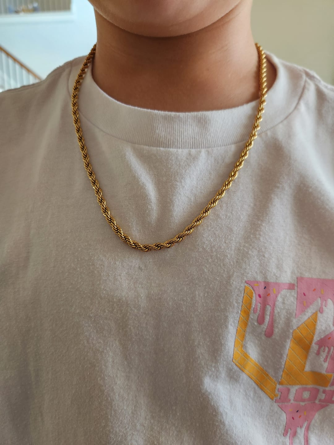 Customer photo review of Premium Rope Chain (Gold) 4mm