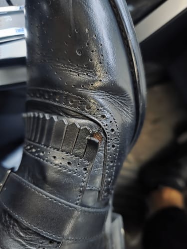 Customer photo review of Jean Single Monk Strap - Solid Black