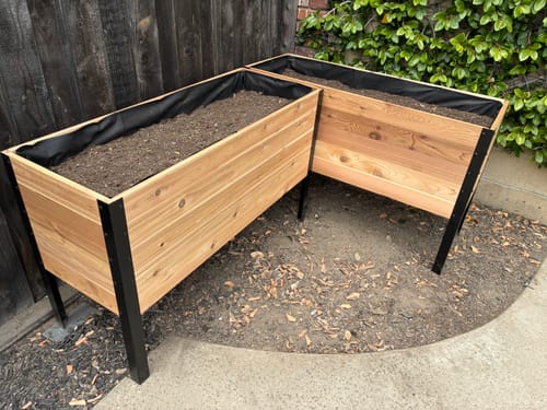 Customer photo review of 18" x 48" Raised Garden Bed - 30" TALL