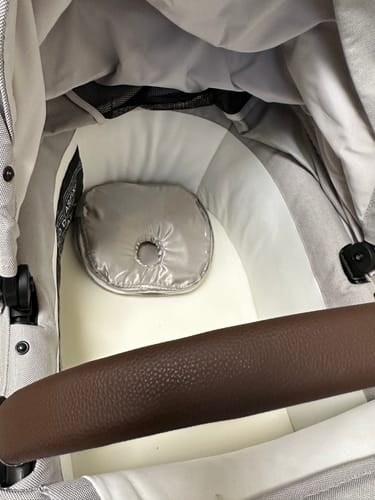 Customer photo review of 2-in-1 Satin Baby Flat Head and Hair Saving Pillow