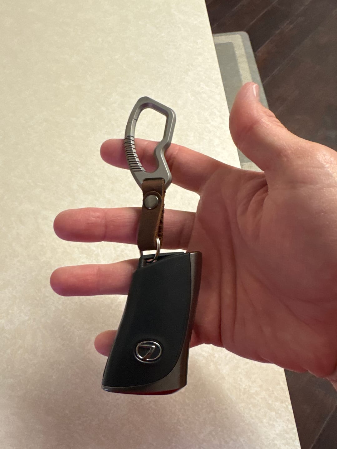 Customer photo review of 80Eighty®  Titanium Carabiner Keychain