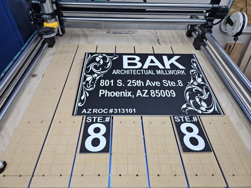 Customer photo review of ColorCore HDPE Plastic - Premium Multi-Layer Engravable Sheets