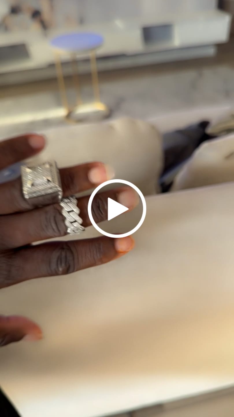 Customer video review of Moissanite 5 Row Paved Ring - 925 Silver - D Colour - VVS1