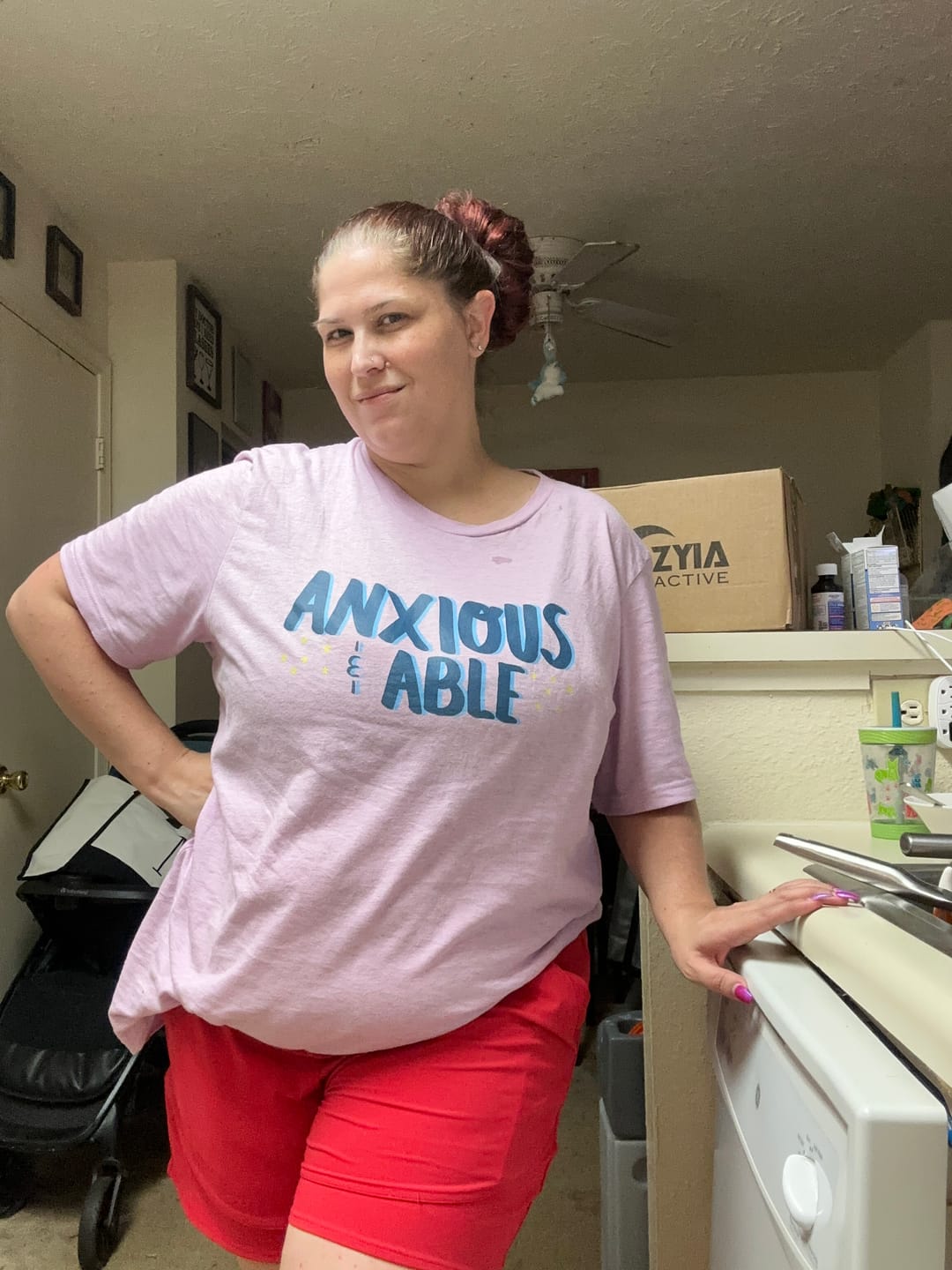 Customer photo review of Anxious & Able T-Shirt